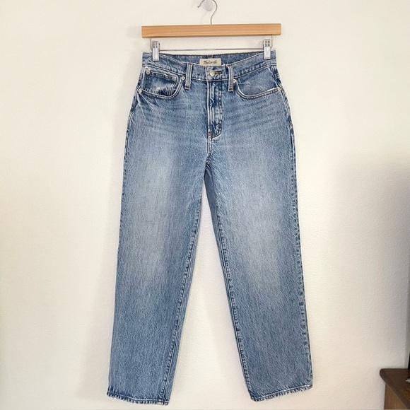 Madewell Petite Perfect Vintage Straight Jean High Waist Rigid Denim Seyland 25P - Picture 5 of 16